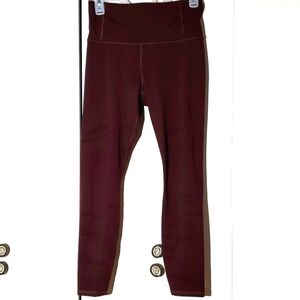 Athleta- Womens Dark Plum Persistence Laser cut 7/8 Tight Athletic Sz.S